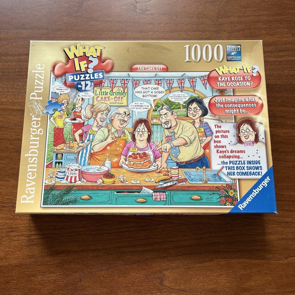 Ravensburger What If Puzzle No. 12 The Cake Off 100% Complete 1000 Pc Puzzle